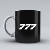 Thumbnail for 777 Flat Text Designed Ceramic White Mugs