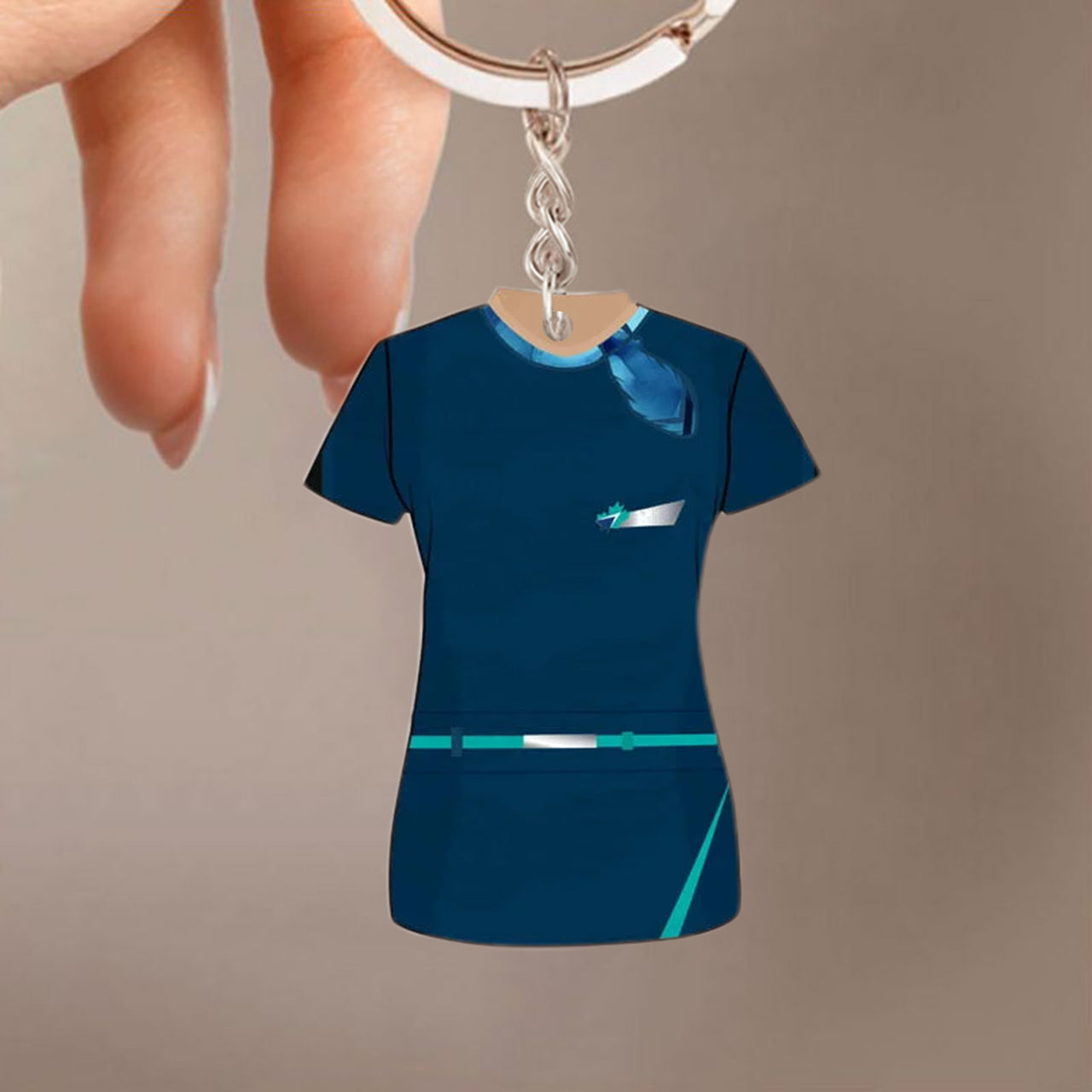 Westjet Airlines Uniform Acrylic Keychain