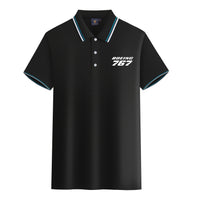 Thumbnail for Boeing 767 & Text Designed Stylish Polo T-Shirts