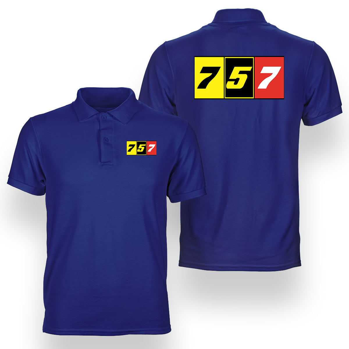 Flat Colourful 757 Designed Double Side Polo T-Shirts