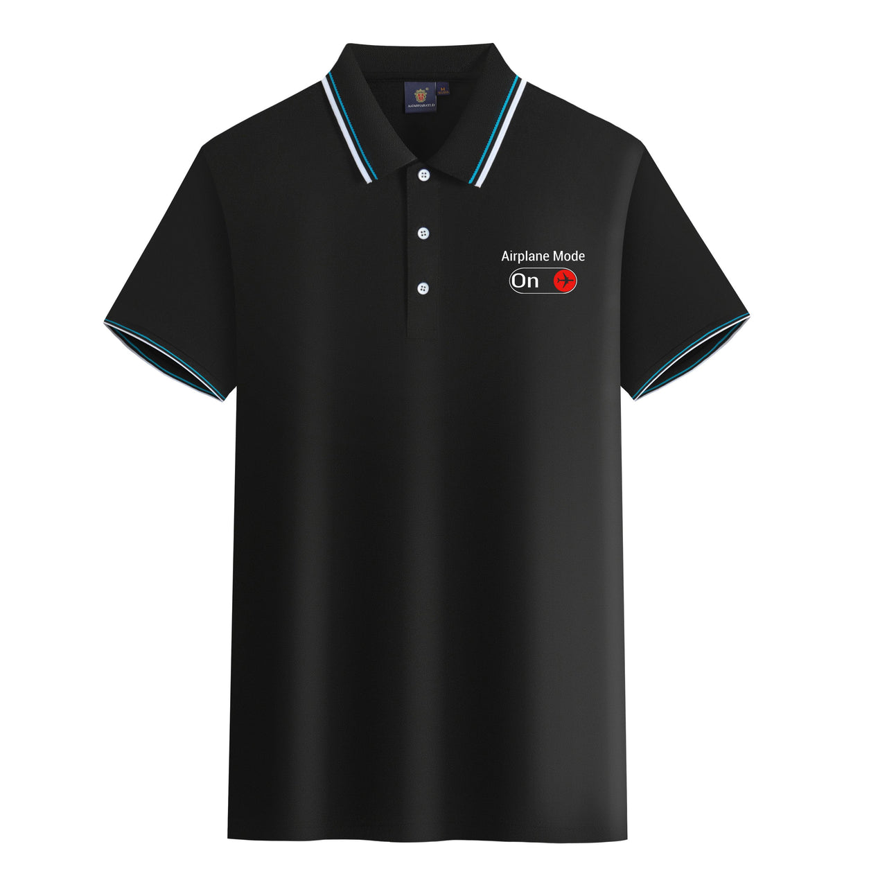 Airplane Mode On Designed Stylish Polo T-Shirts