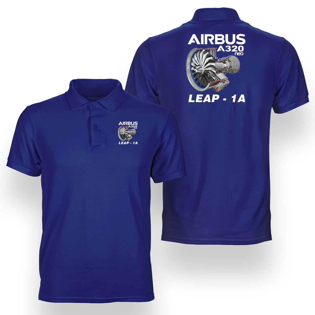 Airbus A320neo & Leap 1A Designed Double Side Polo T-Shirts