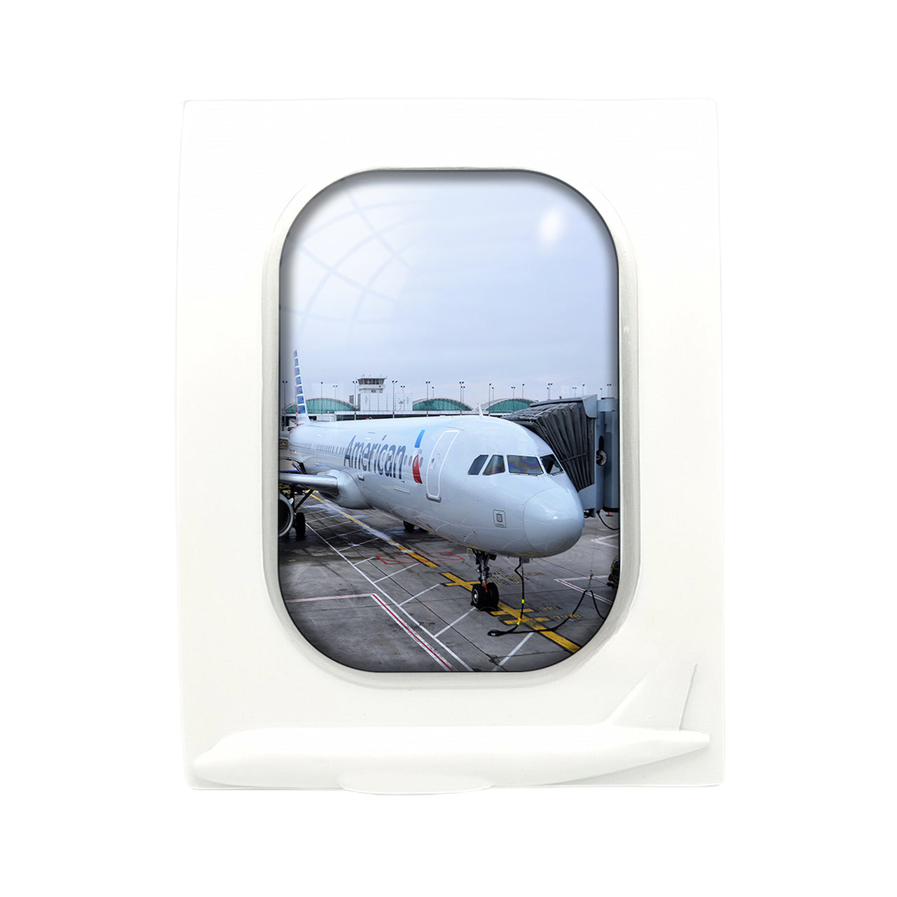 American Airlines A321 Designed Airplane Window Photo Frame