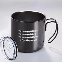 Thumbnail for I Fly Airplanes Designed Stainless Steel Portable Mugs