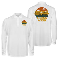 Thumbnail for Retro Airbus A330 Designed Long Sleeve Polo T-Shirts (Double-Side)