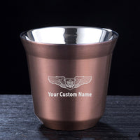 Thumbnail for Custom Name (Special US Air Force) Designed Double Wall Stainless Steel Coffee Mugs