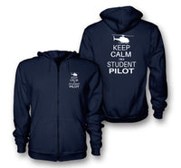 Thumbnail for Student Pilot (Helicopter) Designed Zipped Hoodies