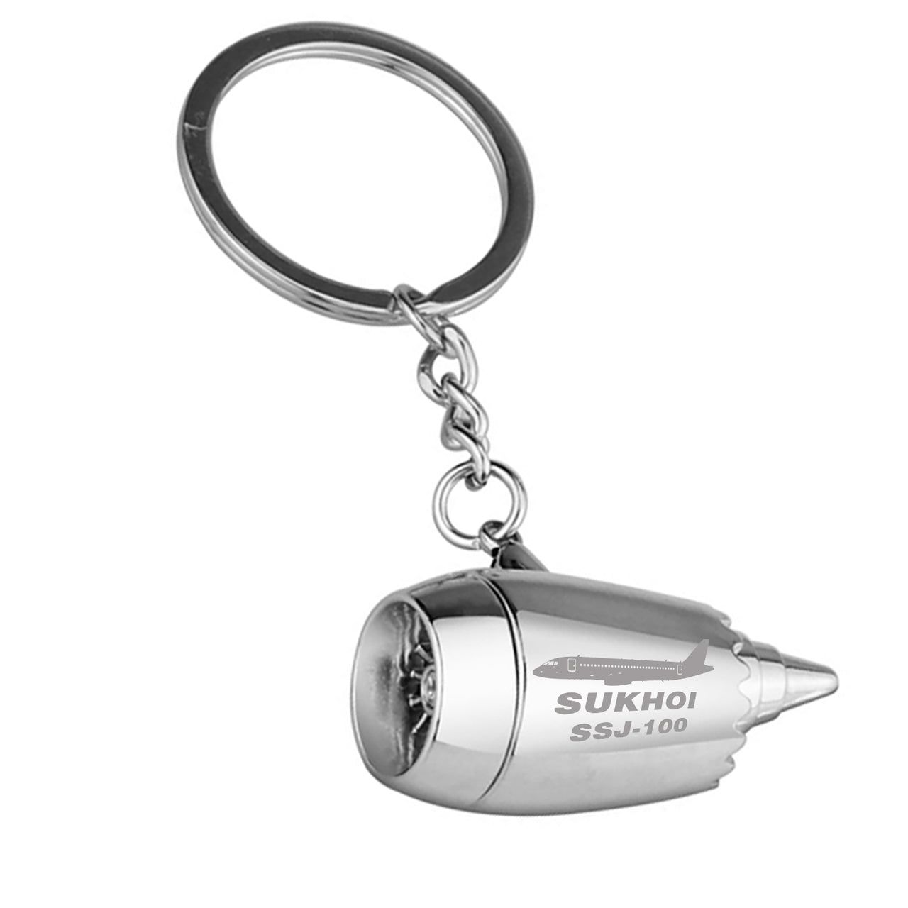 Sukhoi Superjet 100 Jet Engine Turbine Key Chains