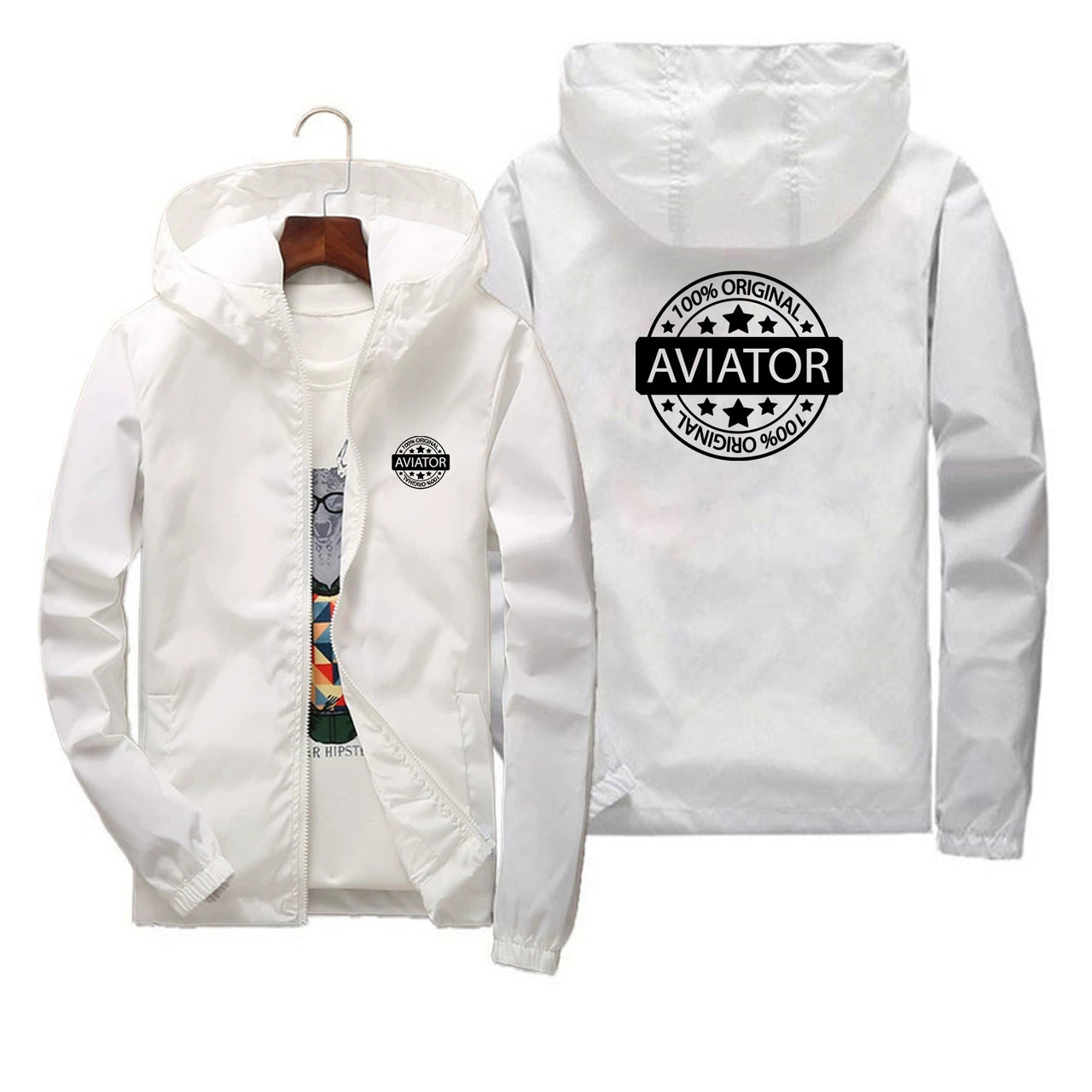 %100 Original Aviator Designed Thin Windbreaker Jackets