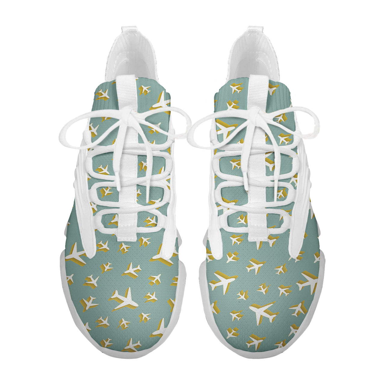 Mixed Size Airplanes Designed Fashion Running Shoes