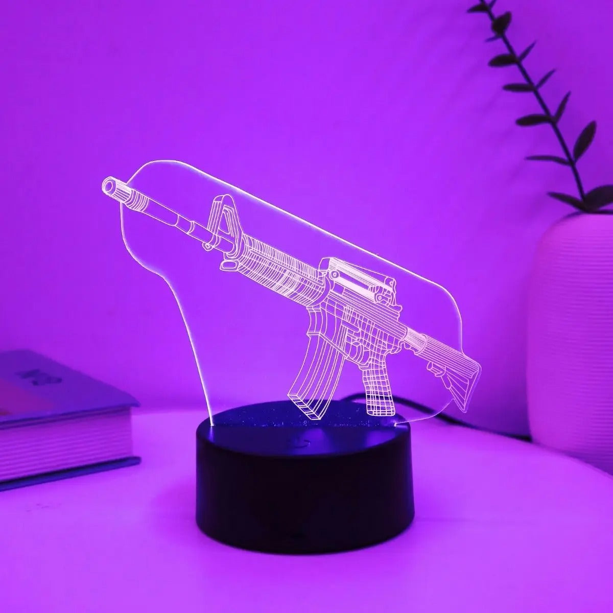 Creative Gun 3D Designed Night Lamp