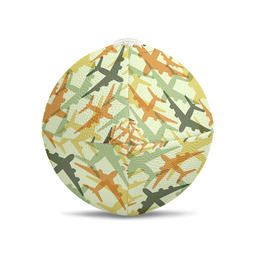 Seamless Colourful Airplanes Designed Rugby