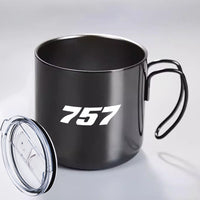 Thumbnail for 757 Flat Text Designed Stainless Steel Portable Mugs