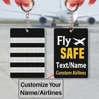 Thumbnail for Pilot Epaulette (Silver) & Fly SAFE Uniform Acrylic Keychain