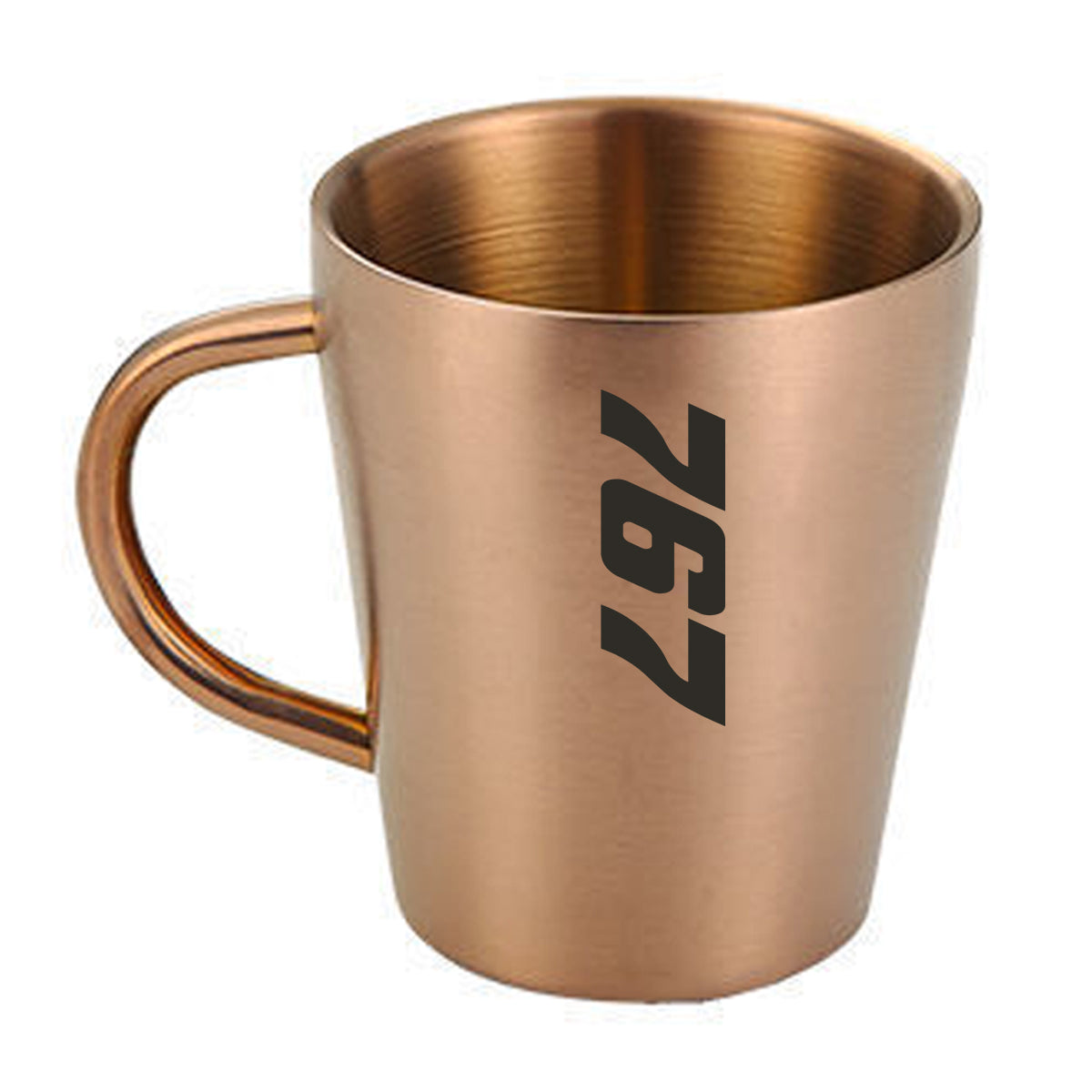 Boeing 767 Text Designed Stainless Steel Coffee Mugs