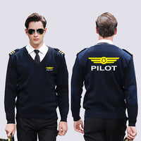 Thumbnail for Pilot & Badge Designed Wool Pilot Sweaters