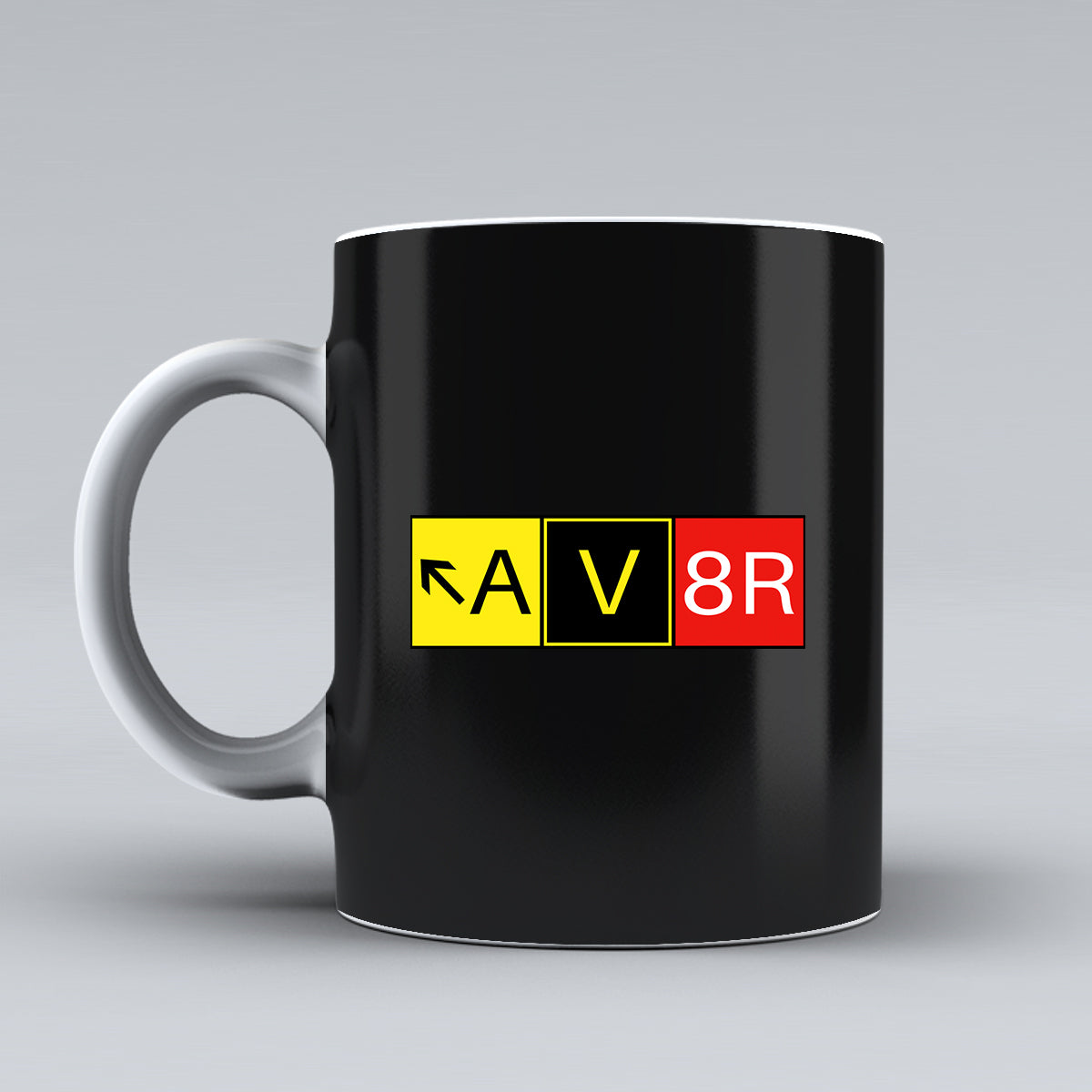 AV8R Designed Ceramic White Mugs