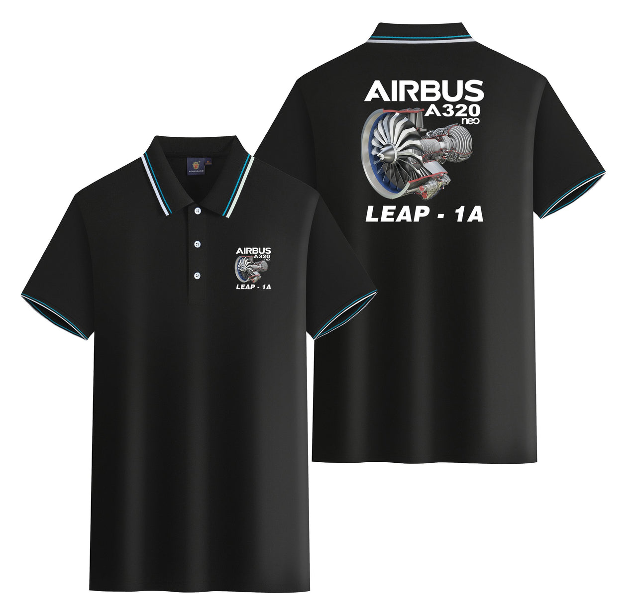 Airbus A320neo & Leap 1A Designed Stylish Polo T-Shirts (Double-Side)