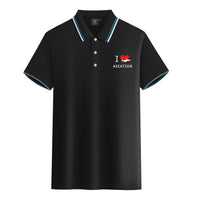 Thumbnail for I Love Aviation Designed Stylish Polo T-Shirts
