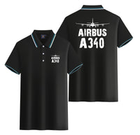 Thumbnail for Airbus A340 & Plane Designed Stylish Polo T-Shirts (Double-Side)