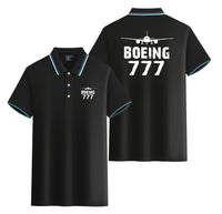 Thumbnail for Boeing 777 & Plane Designed Stylish Polo T-Shirts (Double-Side)