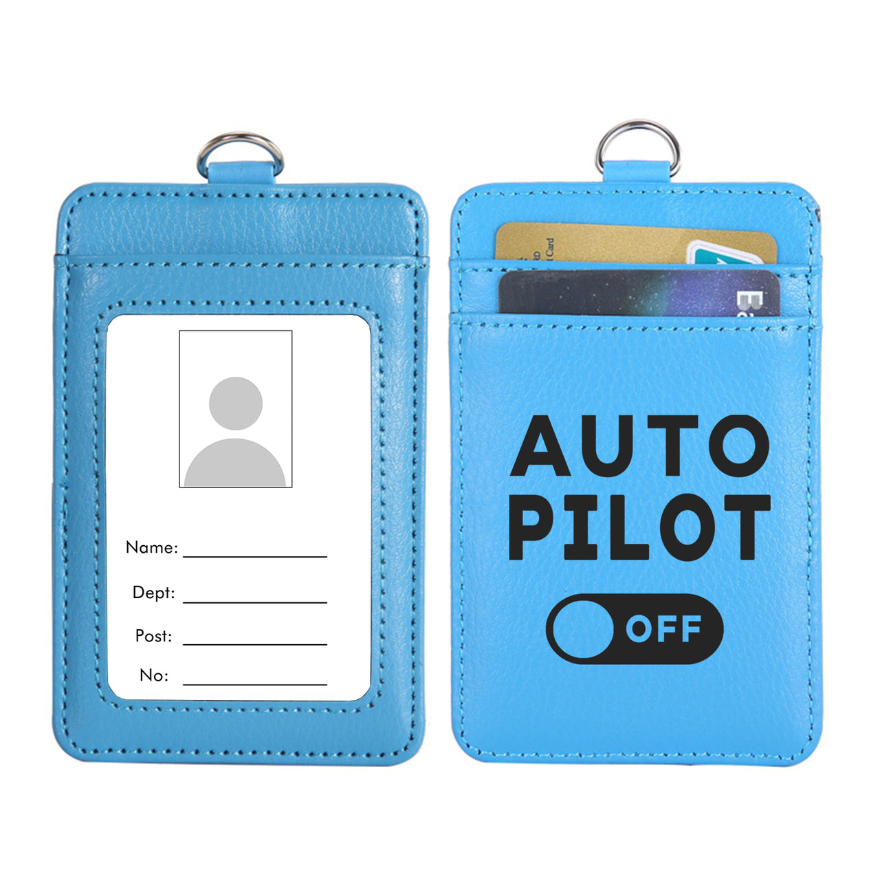 Auto Pilot Off Designed ID Card Holder