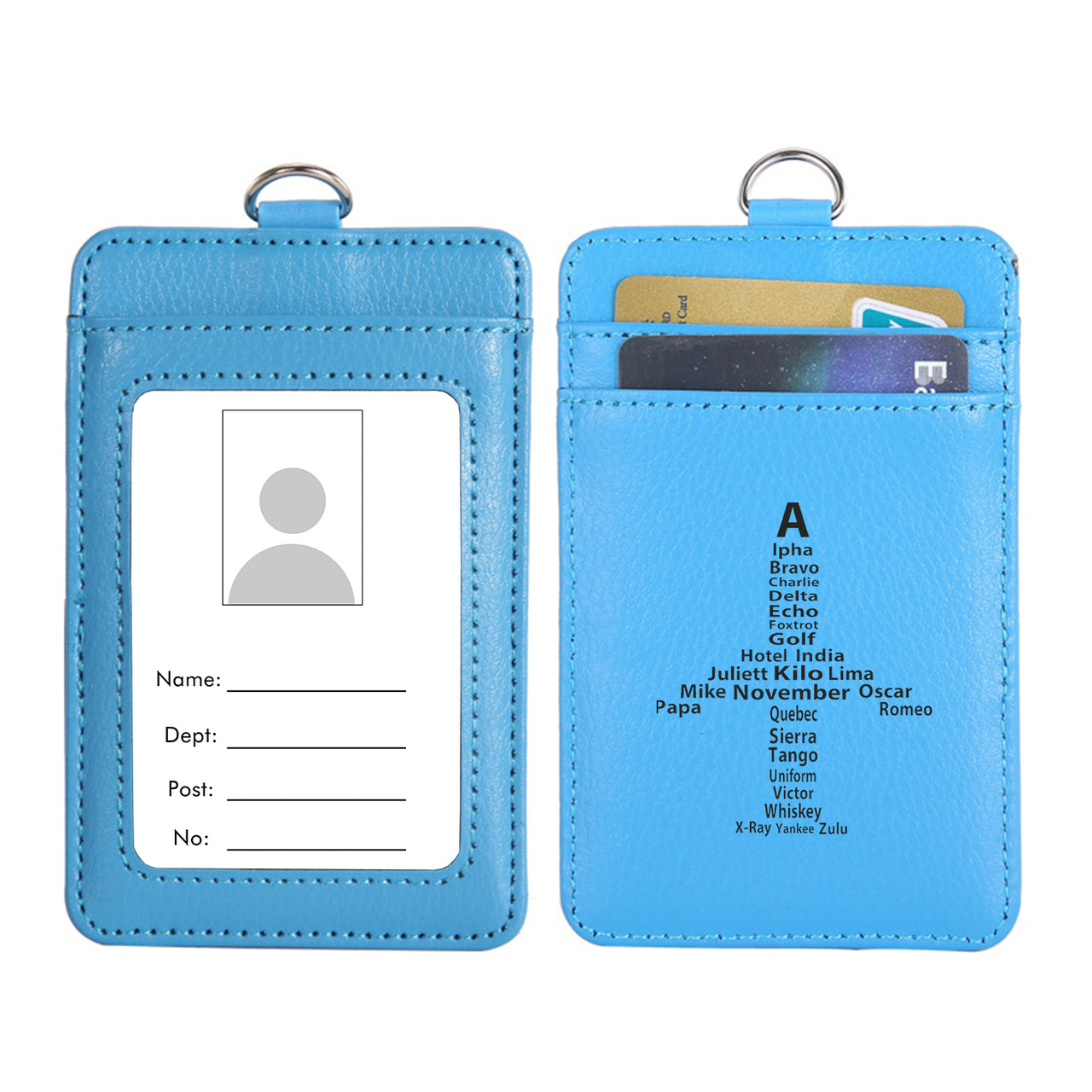 Airplane Shape Aviation Alphabet Designed ID Card Holder