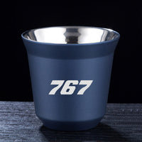 Thumbnail for 767 Flat Text Designed Double Wall Stainless Steel Coffee Mugs