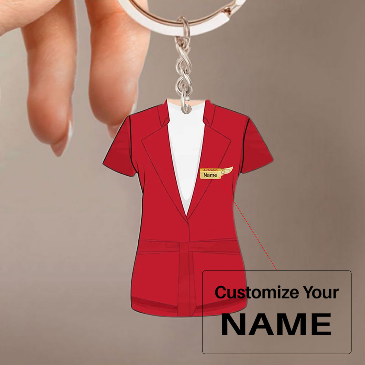 Air Arabia Uniform Acrylic Keychain