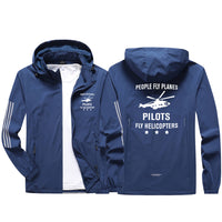 Thumbnail for People Fly Planes Pilots Fly Helicopters Sport & Running Jackets