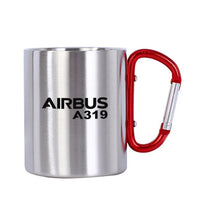 Thumbnail for Airbus A319 & Text Designed Stainless Steel Outdoors Mugs
