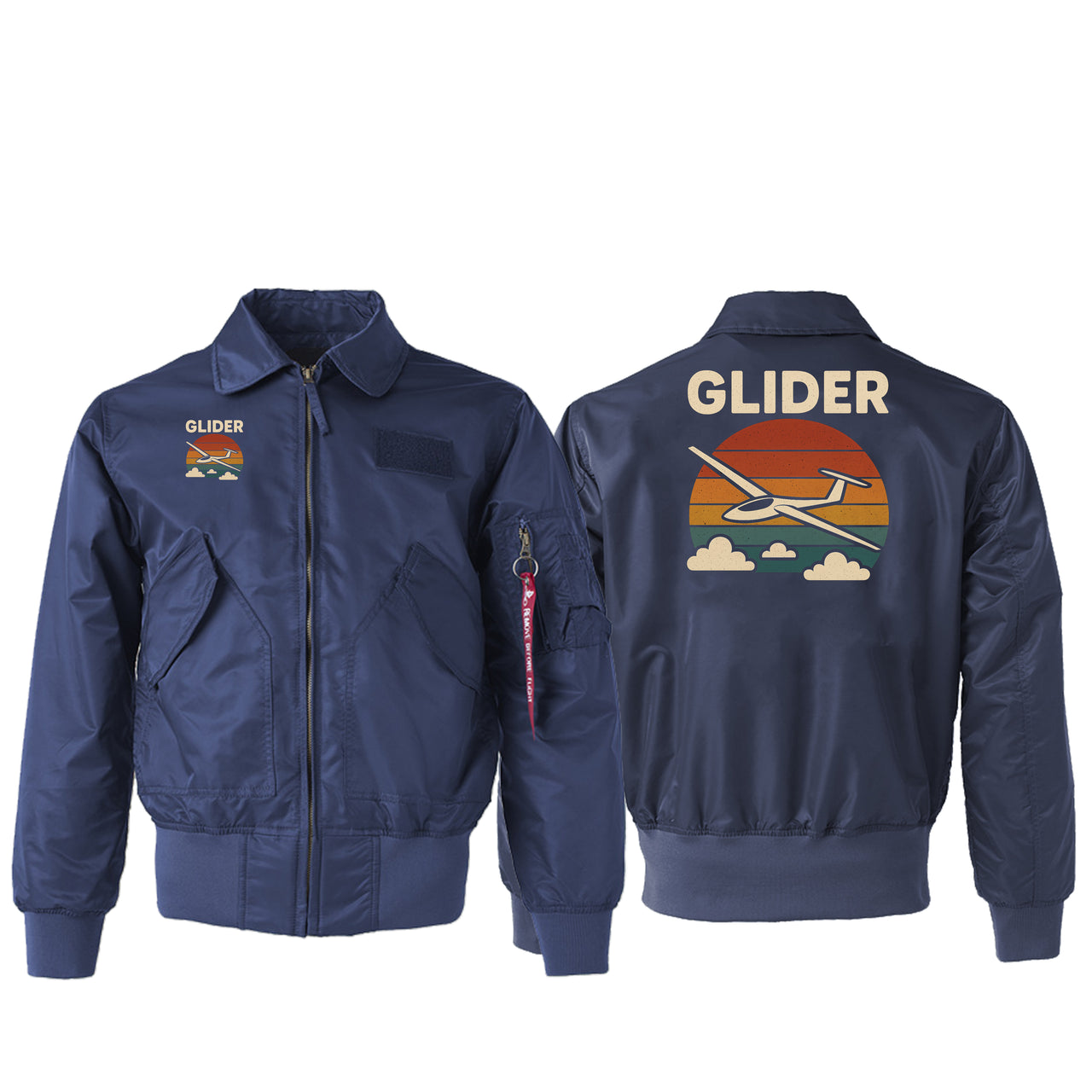 Retro I Love Gliding Designed Embroidered Patch Attachable Jackets