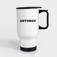 Thumbnail for Antonov & Text Designed Travel Mugs (With Holder)