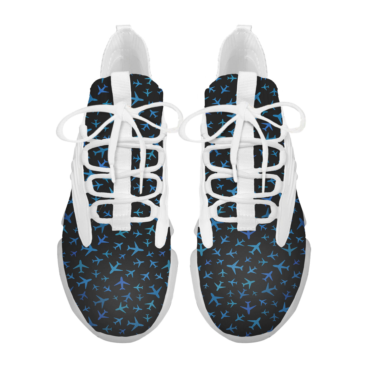 Many Airplanes Black Designed Fashion Running Shoes