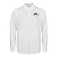 Thumbnail for The McDonnell Douglas F18 Designed Long Sleeve Polo T-Shirts