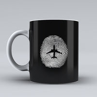 Thumbnail for Aviation Finger Print Designed Ceramic White Mugs