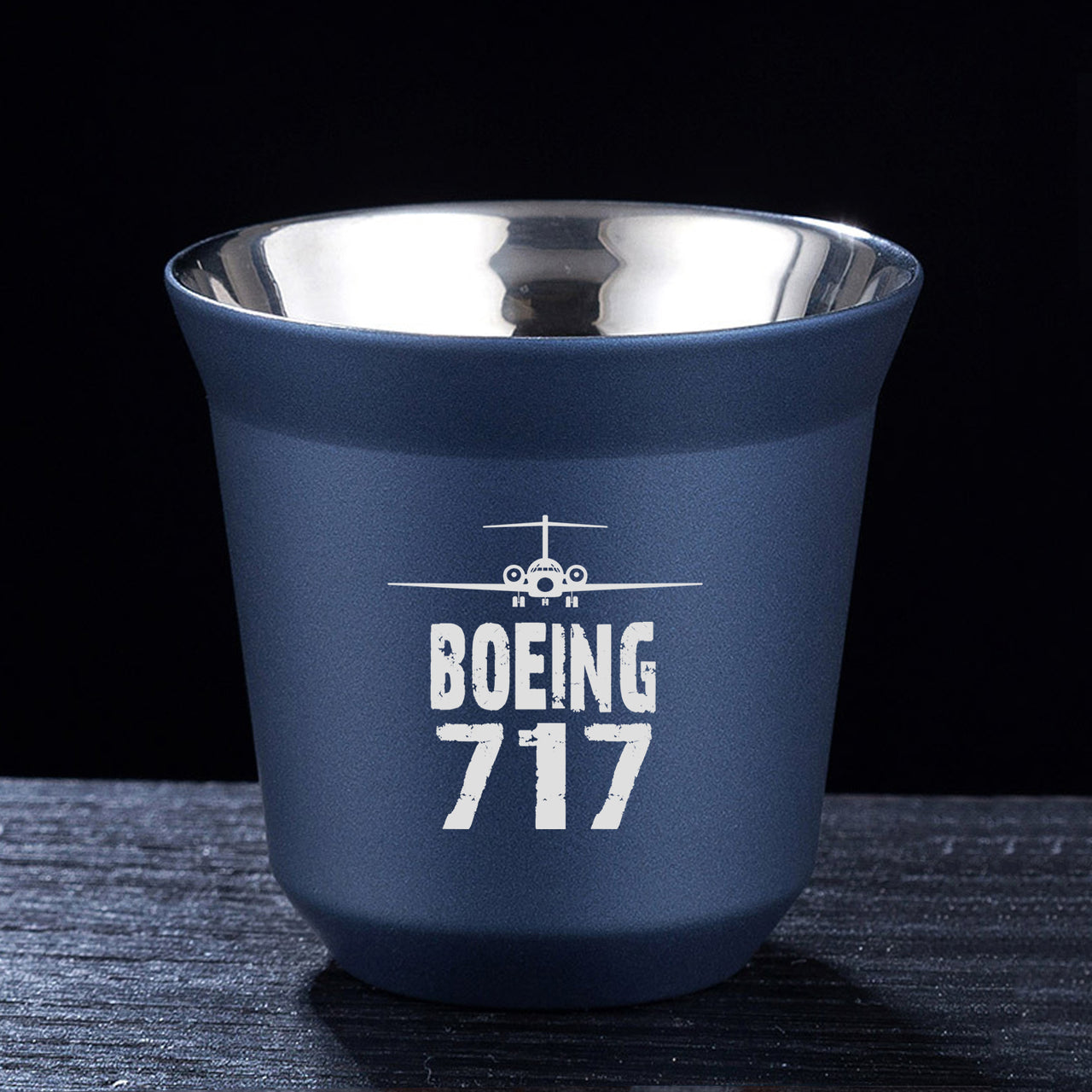 Boeing 717 & Plane Designed Double Wall Stainless Steel Coffee Mugs