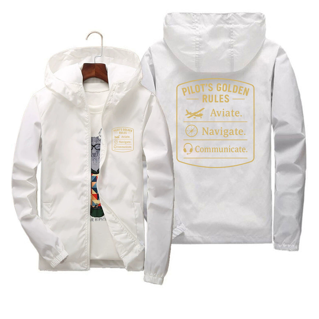 Pilot's Golden Rules Designed Thin Windbreaker Jackets