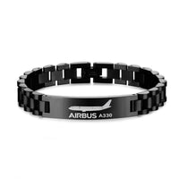 Thumbnail for The Airbus A330 Designed Stainless Steel Chain Bracelets