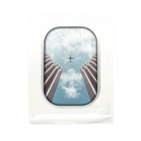 Thumbnail for Airplane Flying over Big Buildings Designed Airplane Window Photo Frame