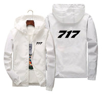 Thumbnail for 717 Flat Text Designed Thin Windbreaker Jackets