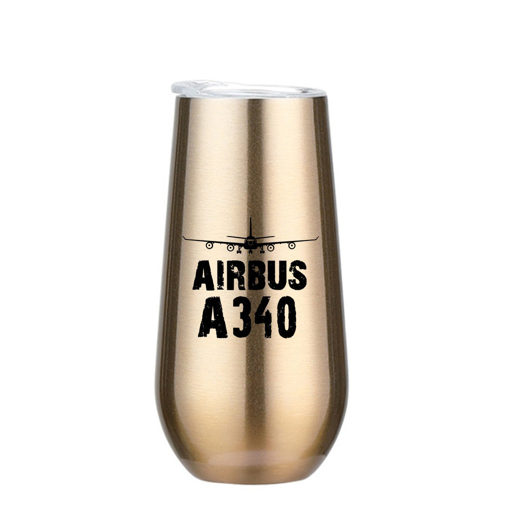 Airbus A340 & Plane Designed 6oz Egg Cups
