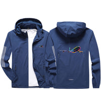 Thumbnail for Multicolor Airplane Sport & Running Jackets