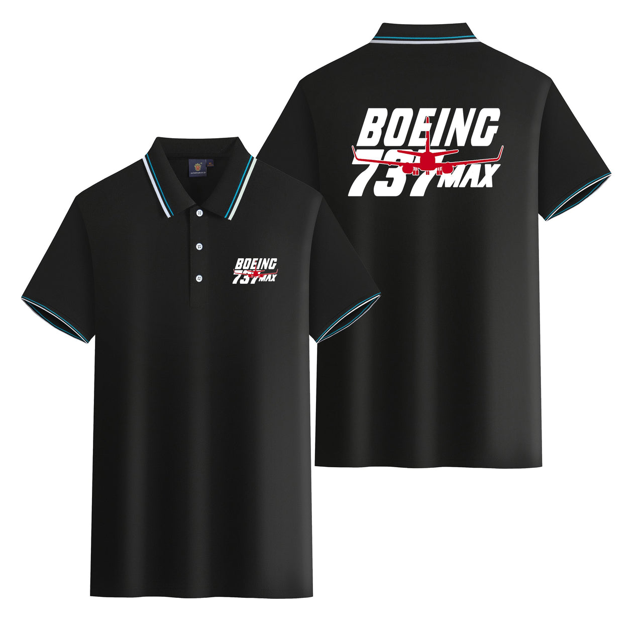Amazing 737 Max Designed Stylish Polo T-Shirts (Double-Side)