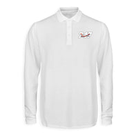 Thumbnail for Super Boeing 747 Intercontinental Designed Long Sleeve Polo T-Shirts