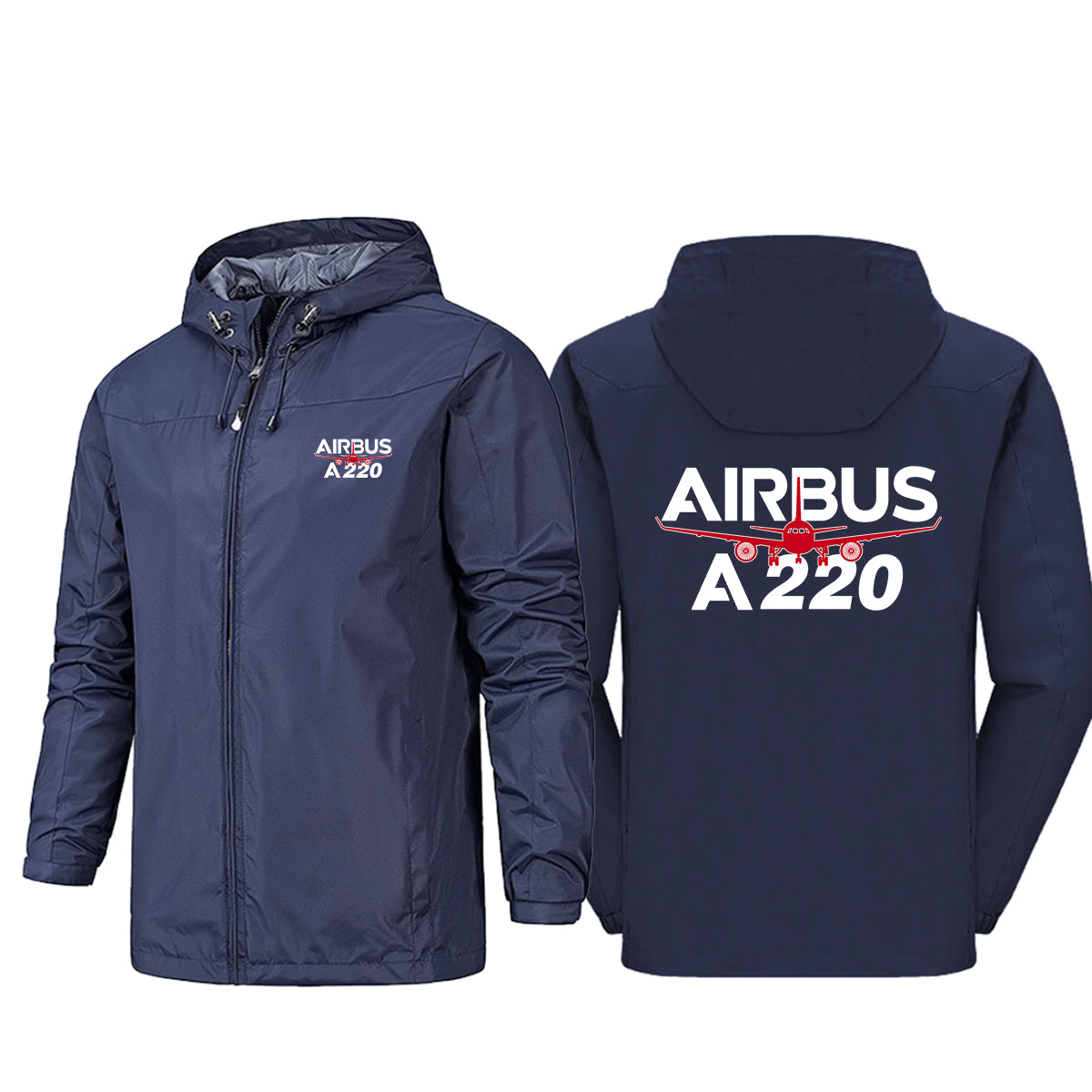 Amazing Airbus A220 Designed Rain Jackets & Windbreakers