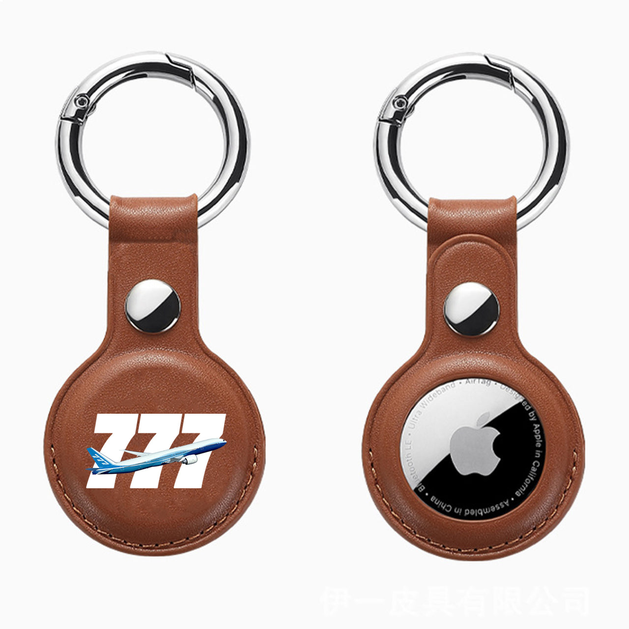 Super Boeing 777 Design Airtags Leather Cases