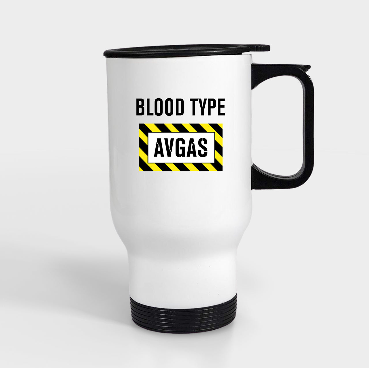 Blood Type AVGAS Designed Travel Mugs (With Holder)