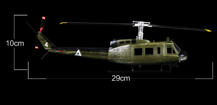 1/48 US Army Bell UH-1H Huey Utility Helicopter Iroquois Finished Alloy Military Aircraft Model