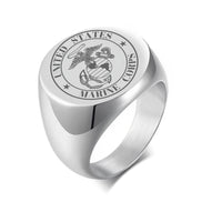 Thumbnail for Marine Corps Design  20MM Stainless Steel Circular Ring